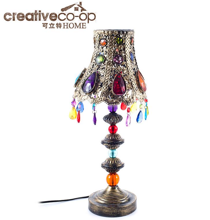 可立特Creative波西米亚风情金属台灯 创意台灯 卧室床头灯