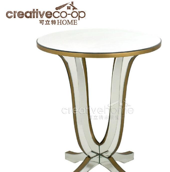 可立特Creative家居饰品 美式乡村 木制&玻璃简约镜面边桌11 整装